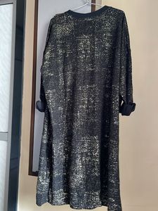 NEW Imported Gold Printed Knit Oversized Dres