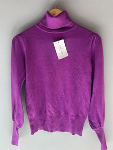 Purple Turtleneck Sweater
