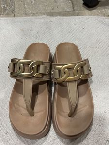 Chain Detail Thong Sandals