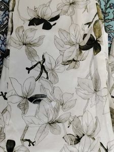 Floral Jeans (White Denim,Green Blooms)
