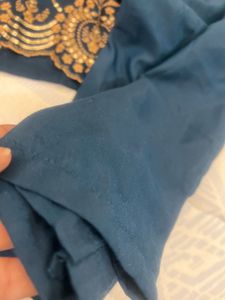 Elegant Teal Embroidered Kurta Set