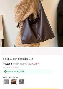 Brown Bucket Shoulder Bag