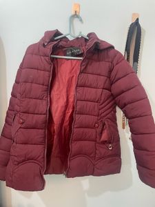 Maroon Puffer Jacket