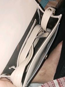 Gray &amp; Beige Crossbody Bag