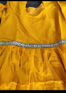 Girls' Festive Yellow Dress