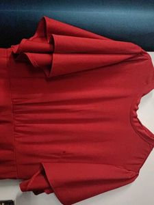 Elegant Maroon  Midi Dress