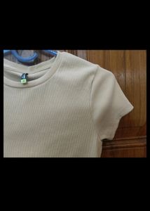 Classy Beige Crop Top For Women