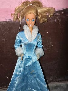 Vintage Barbie Doll in Blue Gown