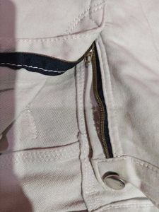 Stretchable White Denim Jeans