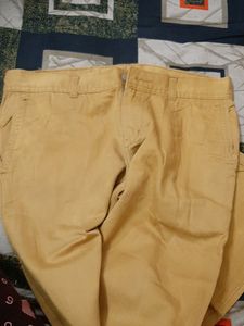 Semi Formal Yellow Jeans Pant