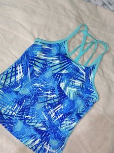 Sky Blue Stylish Sport Bra Types Top