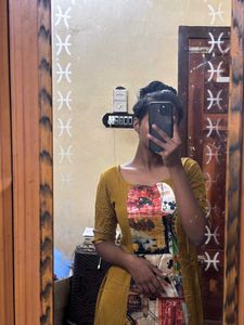 LONG PRINTED  KURTA