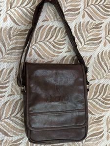 Brave Clothing Leather Messenger Bag- New