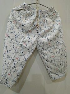 White Patterned Capri For Boys