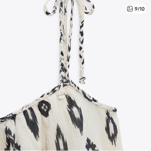Zara New Limited Edition Cotton Bohemian Top