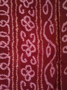 Maroon Gajji silk saree with lagdi pagta