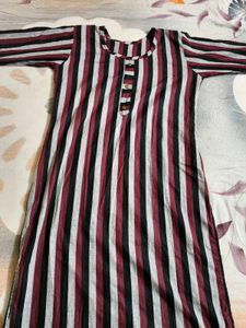 Striped Button-Up Kurti