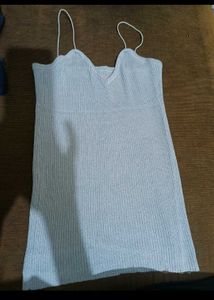 Shiny Blue Basic Top