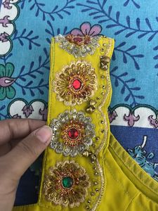 Lemon Yellow Saree