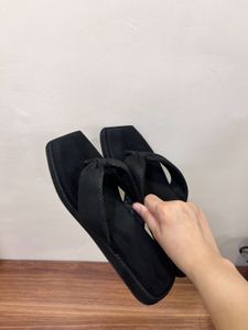 Inc 5 Black Bow Thong Sandals