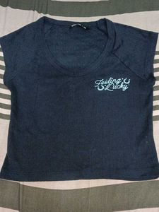 Navy 'Feeling Lucky' T-Shirt