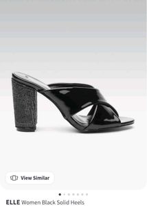 Elle Women Black Solid Heels