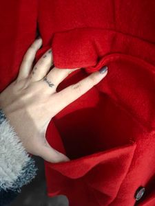 Stylish Red Overcoat