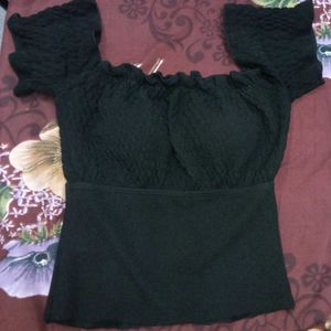 Black Off-Shoulder Top