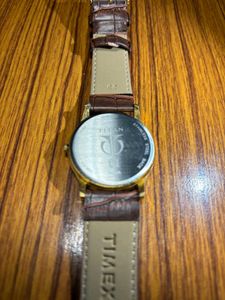 Titan Men Lether Watch With Brown Strap New Condit