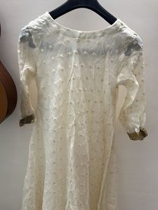 Elegant Embroidered White Anarkali