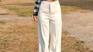 White Baggy Y2k Formal Pant