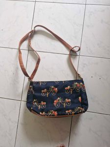 Cycle Print Modern HandBag