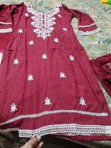 Beautiful Maroon Suit Set