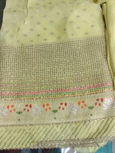 Yellow Embellished Salwar Suit