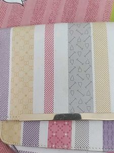 Striped Clutch