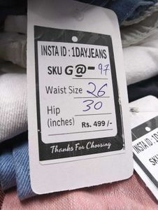 G@97 Size-26 (Sale) Latest Ladies high waist Jeans
