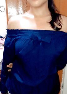 Navy Blue Off Shoulder Top🎉