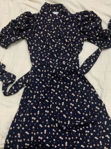 Pretty Korean Wrap Around Vintage Dress