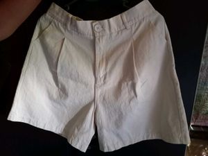 Beige High-Waisted Shorts