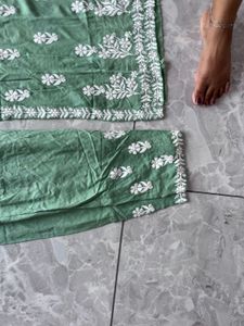 Sage Green Embroidered Kurta Set