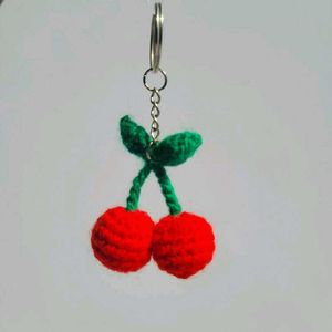 Crochet Cherry 🍒 Keychain