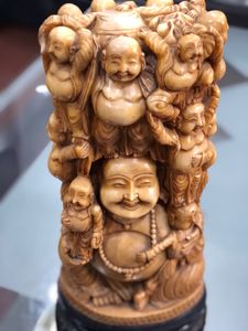 Vintage Carved Buddha Statue