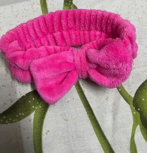 Pink microfibre skincare Headband