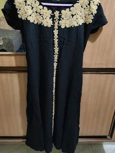 Elegant Black Embroidered Dress