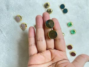 Beautiful Real Stone Stud Earring