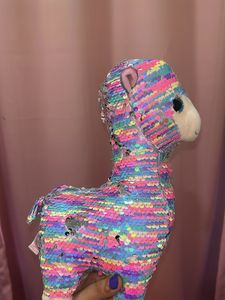 Colourful Sequinned Alpaca Plushie