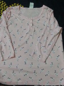 Pink Floral Long Sleeve Top