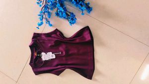 Wine Zip-Up Ribbed Crop Top