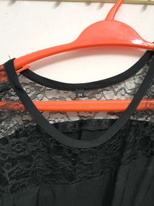 Elegant Black Lace Detail Dress