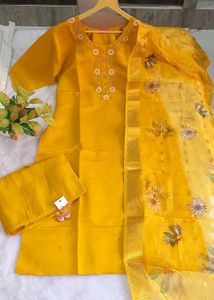 Gorgeous 3 Piece Yellow Suit Set